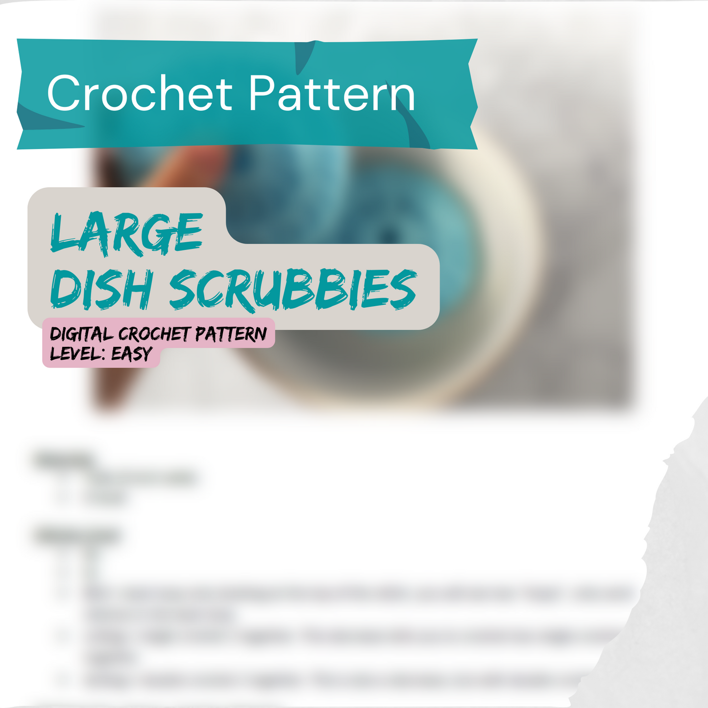 Large Scrubbie - Digital Pattern